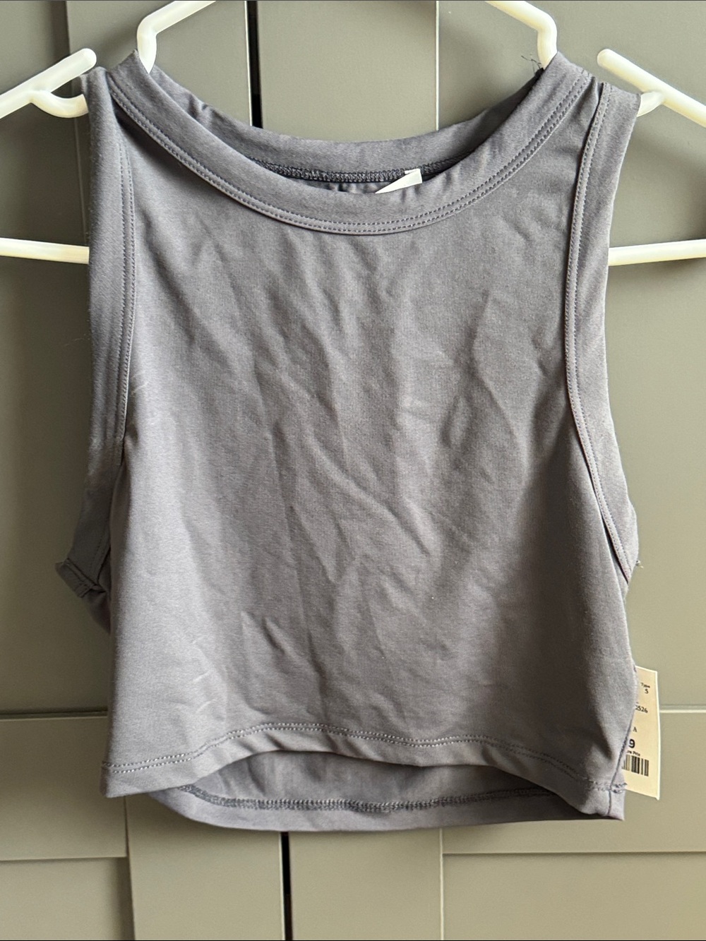 NWT Zara Gray Sleeveless Crop Tank Top -  Size Medium